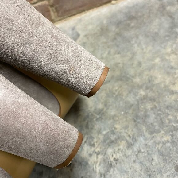 Steve Madden Glorius Taupe Suede Leather Ankle Bootie - Picture 8 of 10